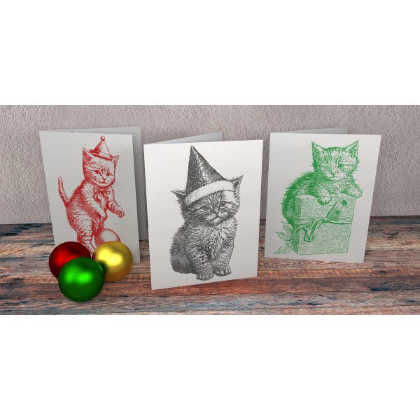 Tampons IOD Clear Stamps Christmas Kitties