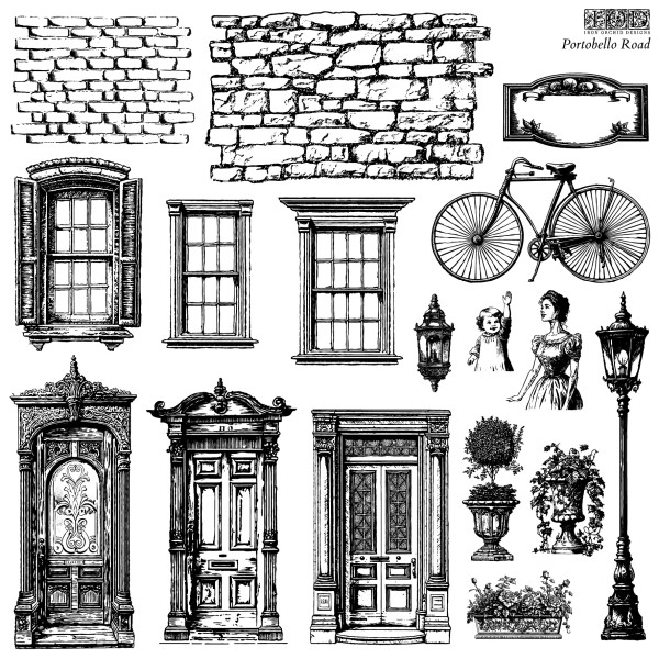 Tampons IOD Clear Stamps Portobello Road 2 plaques