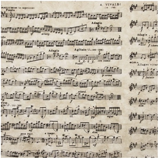 Papier népalais lokta notes de musique antiques