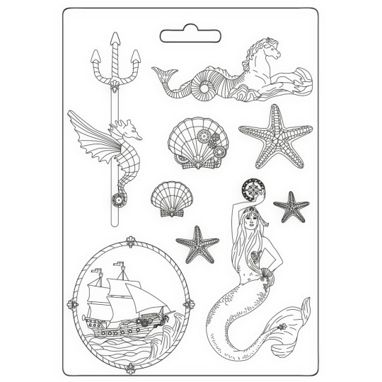 Moule Songs of the Sea sirene Stamperia A4