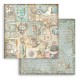 Feuille scrapbooking Stamperia Songs of the Sea texture 30x30cm