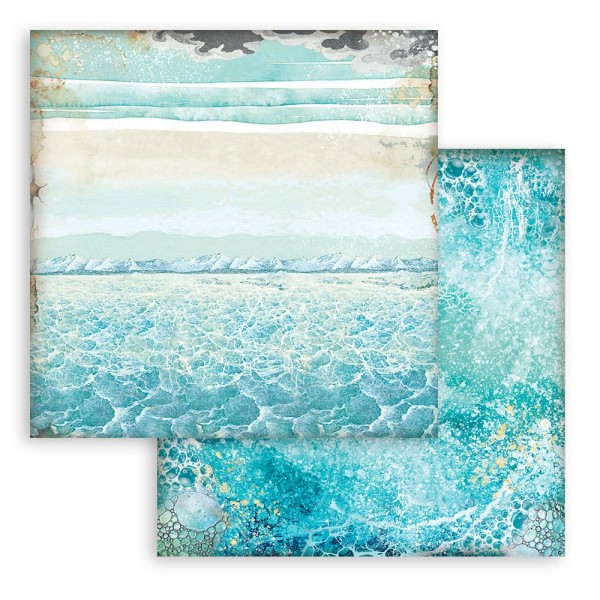 Papier scrapbooking Backgrounds Selection - Songs of the Sea Stamperia 10f 20x20 assortiment