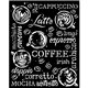 Pochoir scrapbooking Coffee and Chocolate Cappuccino Stamperia 20x25cm