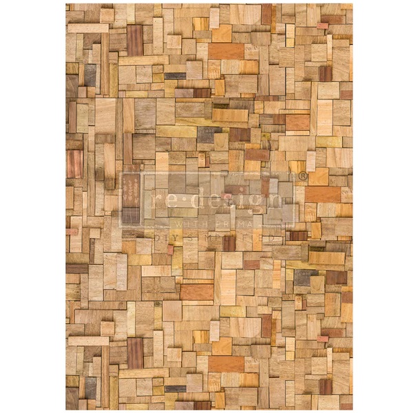 Papier fibre pour découpage Redesign A1 Wood Cubism 58x83cm
