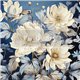 Papier de Murier Tissu Mulberry Redesign Cerulean Blooms I 48x76cm