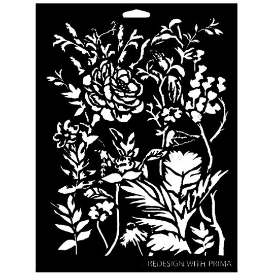Pochoir décoratif Redesign Cerulean Blooms 15x22cm 0.8mm