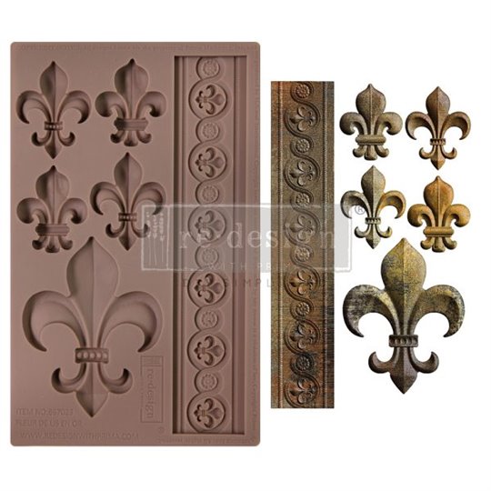 Moule ReDesign en silicone Fleur de Lis en Or