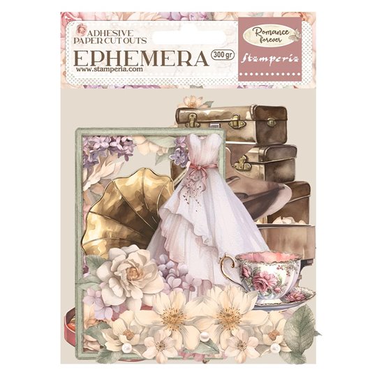 Die Cuts Ephémère papier adhesif Romance Forever Journaling Edition Stamperia