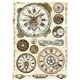 Papier de riz Voyages Fantastiques clock Stamperia A4