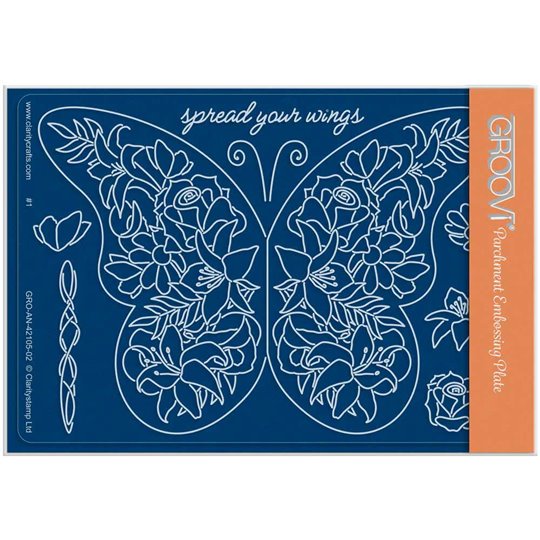 Groovi gabarit parchemin Bouquet de papillon 10x10cm