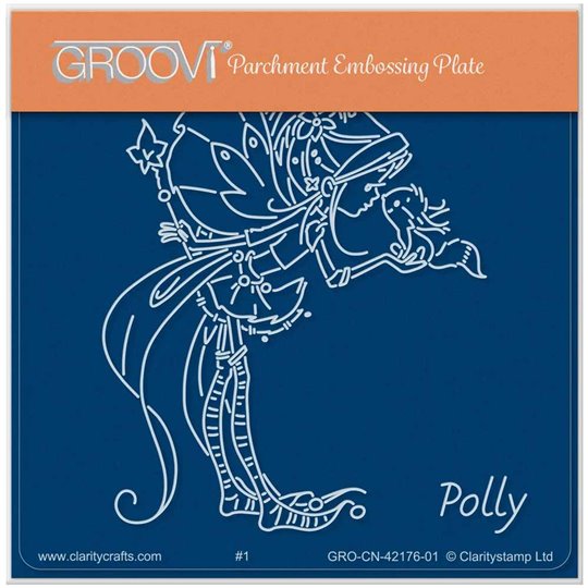 Groovi gabarit parchemin Polly  Flower Fairies 10x10cm