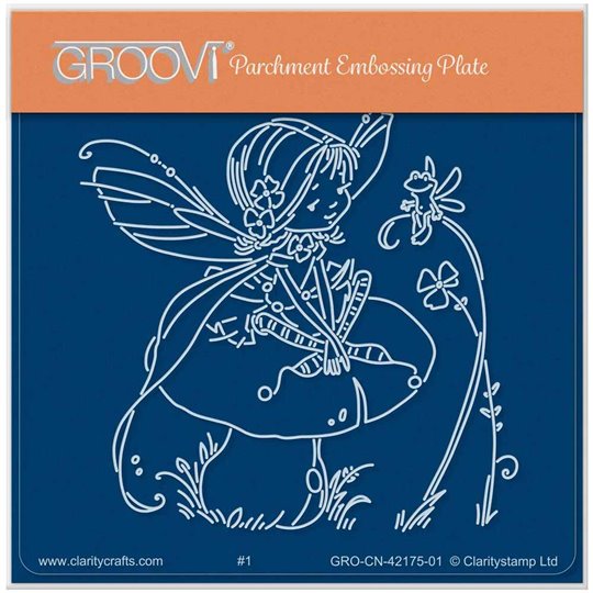 Groovi gabarit parchemin Pixie Flower Fairies 10x10cm