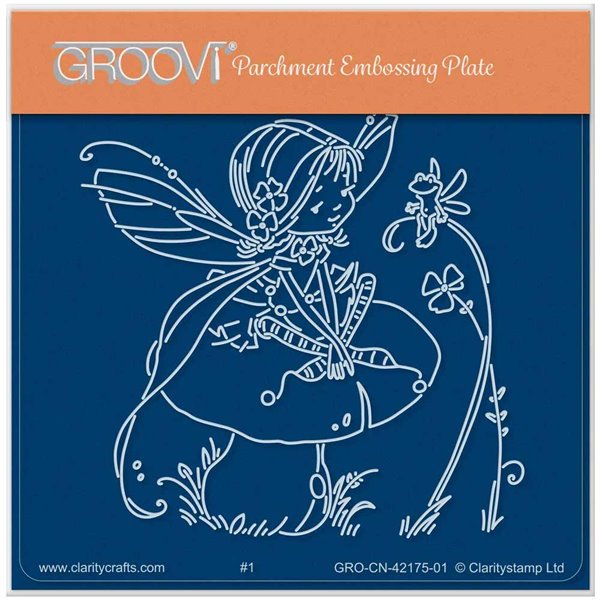 Groovi gabarit parchemin Pixie Flower Fairies 10x10cm