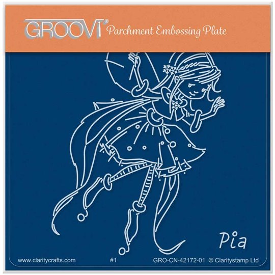 Groovi gabarit parchemin Pia Flower Fairies 10x10cm