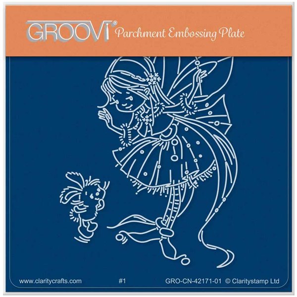 Groovi gabarit parchemin Peach Flower Fairies 10x10cm