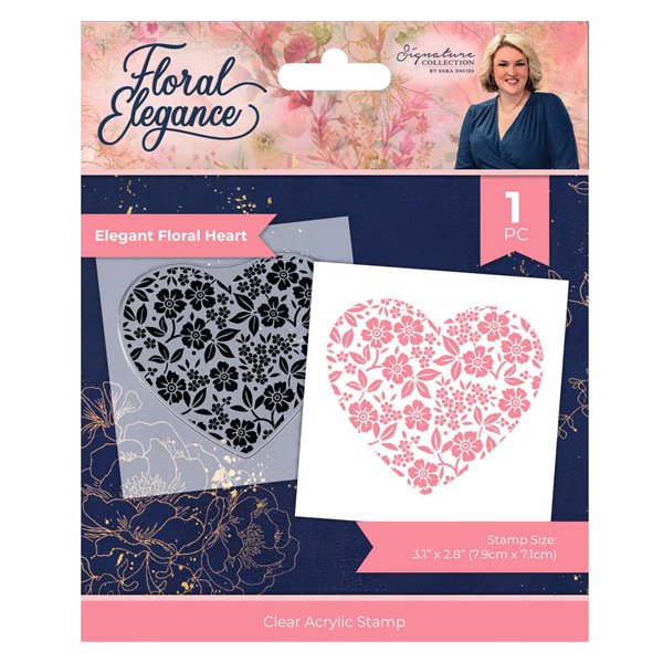 Tampon clear Elegant Floral Heart Crafter's Companion