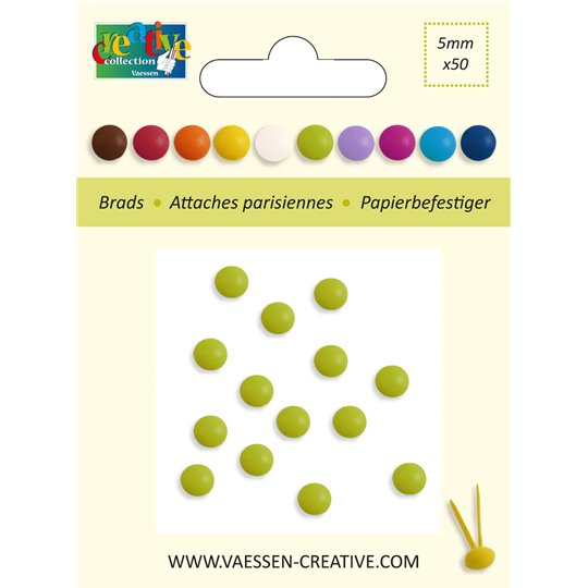 Attaches parisiennes Vert 5mm 50 pcs