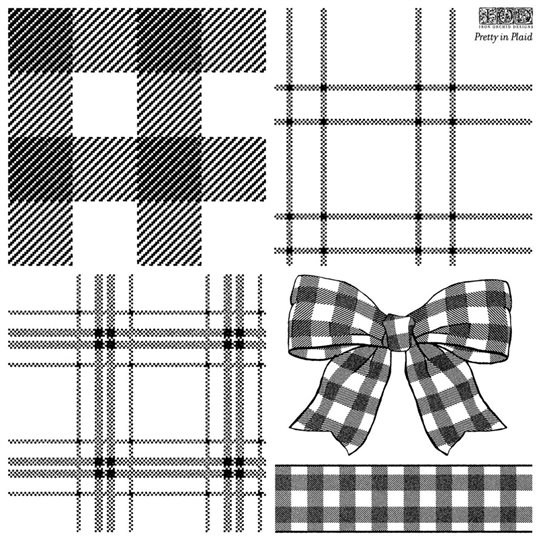 Tampons IOD Pretty in Plaid 30x30cm