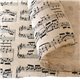 Papier népalais lokta Sonate musique noir sur crème