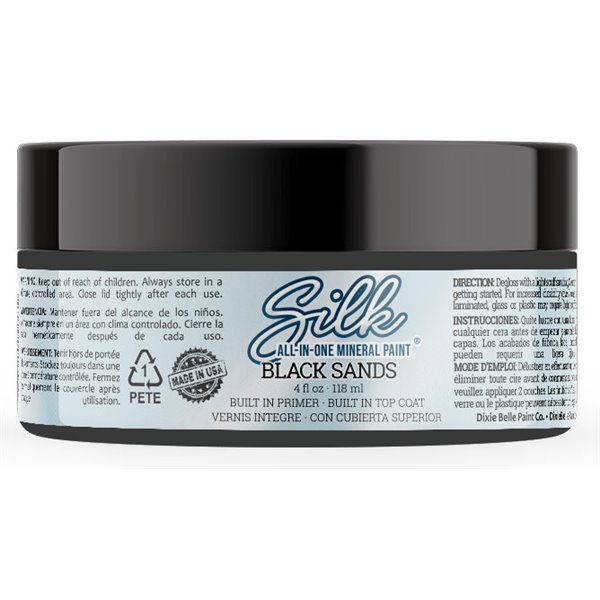 Peinture Silk Dixie Belle 118ml 4oz Black Sands