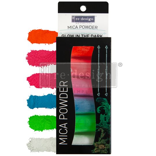 Pigments en poudre Redesign pack de 6 Glow in The Dark 5g
