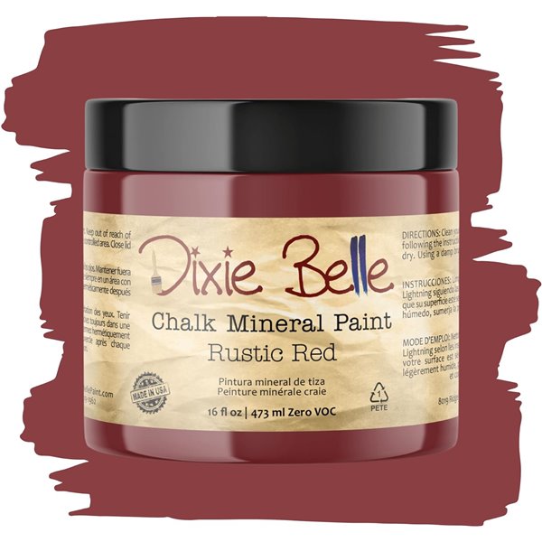 Peinture Dixie Belle Rustic Red 4oz 118ml