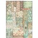 Papier de riz Stamperia Brocante Antiques patchwork de tissue A4