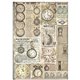 Papier de riz Stamperia Brocante Antiques horloges A4