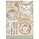 Papier de riz Stamperia Brocante Antiques plats en céramique A4