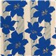 Papier indien Fleurs Exotiques Bleues