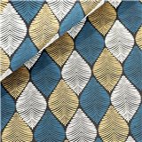 Papier indien fait main Cocoon Bleu Foncé Or Blanc