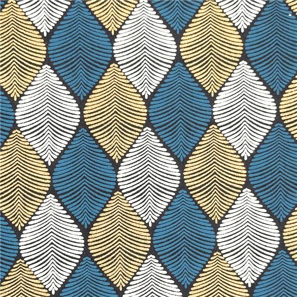 Papier indien Cocoon Bleu Foncé Or Blanc