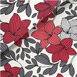 Papier indien fait main Simplicity fleurs orange rouge