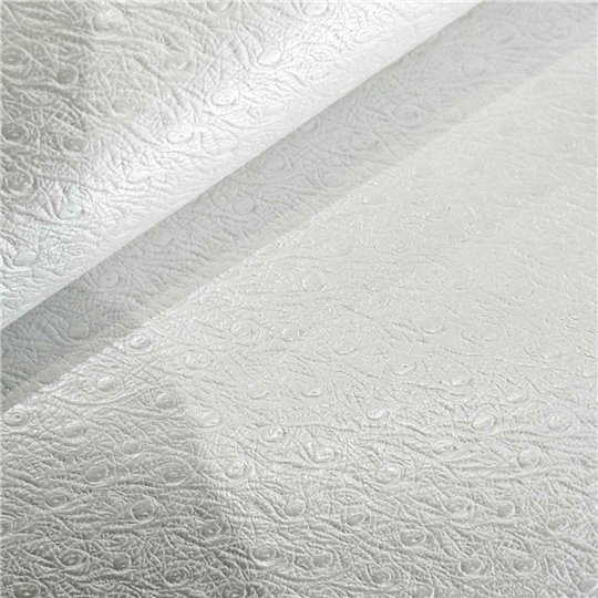 Papier Skivertex® ostra simili cuir autruche blanc 50x70cm