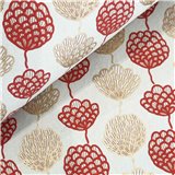 Papier indien fait main Guirlande Pomme de Pin rouge or
