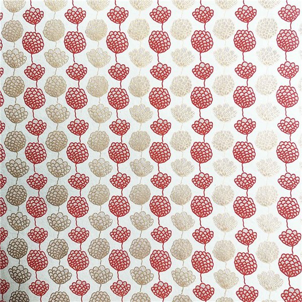 Papier indien Guirlande Pomme de Pin rouge or