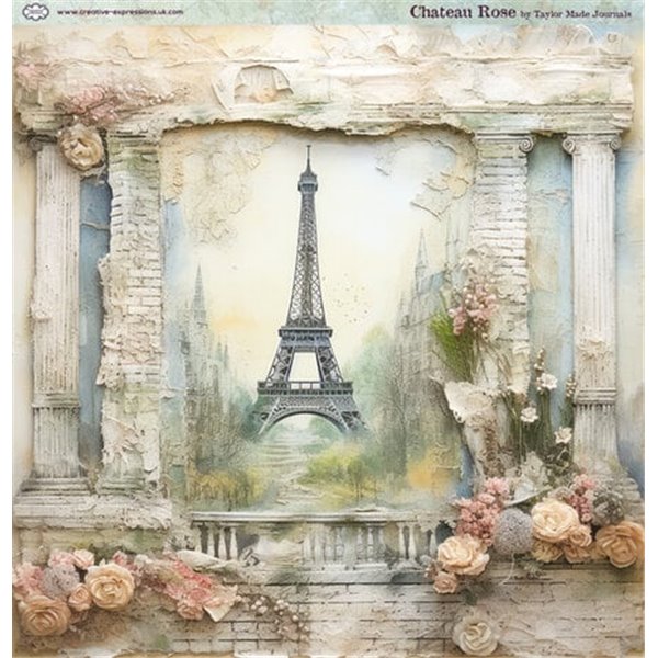 Papier scrapbooking assortiment Creative Expressions Chateau Rose 24fe 20x24