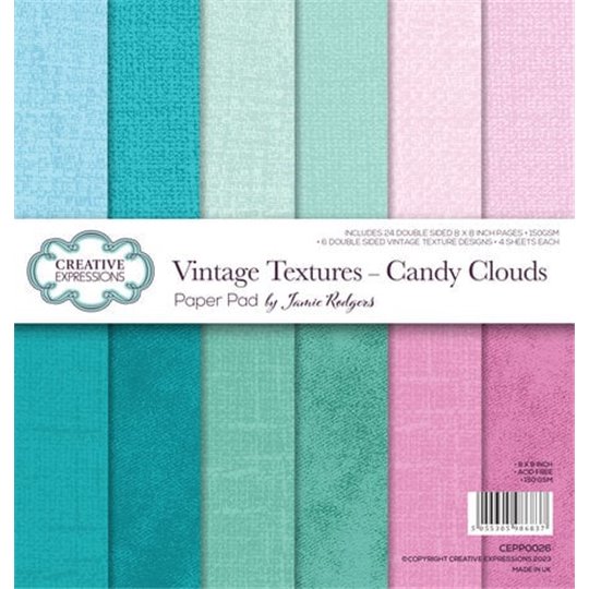 Papier scrapbooking assortiment Creative Expressions Candy Clouds 24fe 20x20