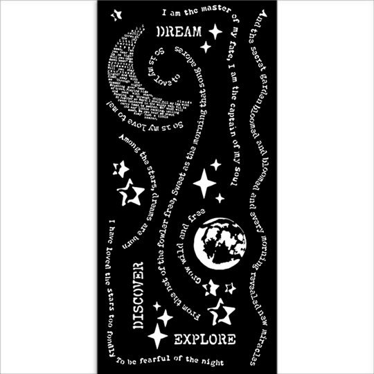 Pochoir scrapbooking Stamperia Create Happiness Secret Diary dream 12x25cm