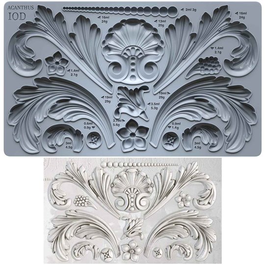 Moule silicone IOD Acanthus Scroll
