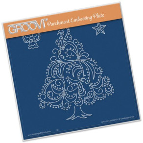Groovi gabarit parchemin Sapin de Noël 15x21cm