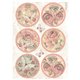 Papier de riz Stamperia Shabby Rose 6 rounds A4