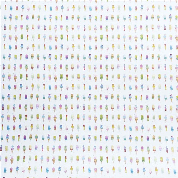 Papier italien motifs glaces multicolores