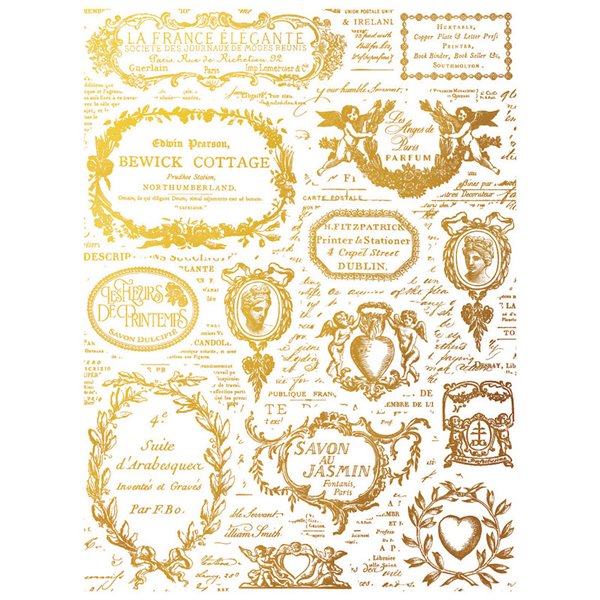 Transfert foil Gilded IOD Etiquettes 30x40cm 4f
