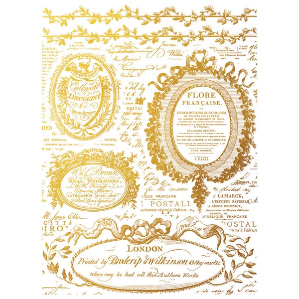 Transfert foil Gilded IOD Etiquettes 30x40cm 4f