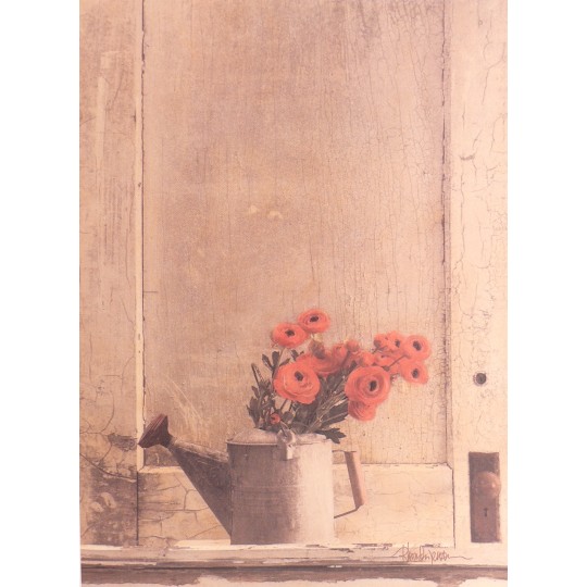 Carte d'art fleurs renoncules rouge Carte d'art fleurs renoncules rouge