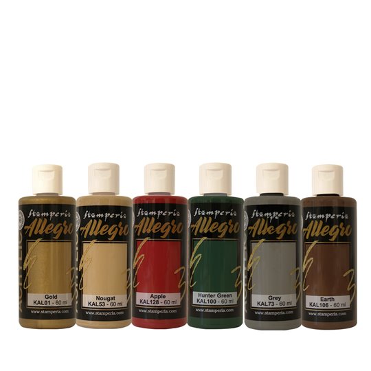 Kit Peinture Stamperia Allegro 6 couleurs Gear up for Christmas