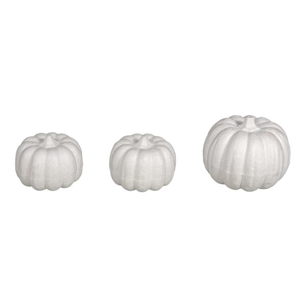 Citrouilles à décorer en polystyrène 1pce 7x6cm, 2pces, 5,5x4cm