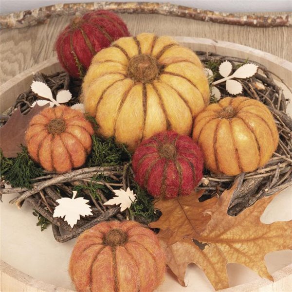 Citrouilles à décorer en polystyrène 1pce 7x6cm, 2pces, 5,5x4cm