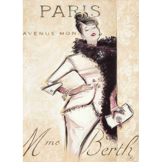Carte d'art femme shabby chic Chad Barrett paris socialite Carte d'art femme shabby chic Chad Barrett paris socialite